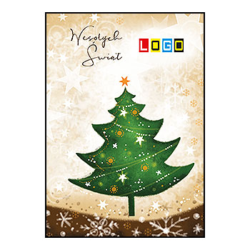 Kartki świąteczne BZ1-379 dla firm z Twoim LOGO - Karnet składany BZ1