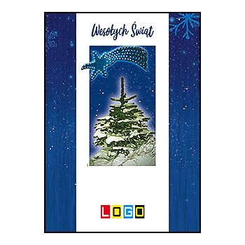 Kartki świąteczne BZ1-390 dla firm z Twoim LOGO - Karnet składany BZ1