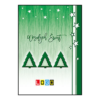 Kartki świąteczne BZ1-393 dla firm z Twoim LOGO - Karnet składany BZ1