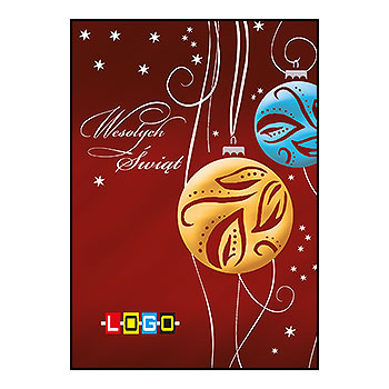 Kartki świąteczne BZ1-397 dla firm z Twoim LOGO - Karnet składany BZ1