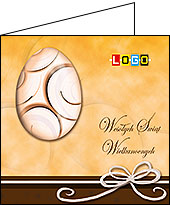 Kartki wielkanocne WN2-005 dla firm z Twoim LOGO - Karnet składany WN2