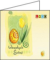 Kartki wielkanocne WN2-020 dla firm z Twoim LOGO - Karnet składany WN2